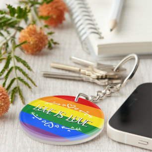 Liefde is Liefde Regenboog LGBTQ Pride Acrylsleute Sleutelhanger