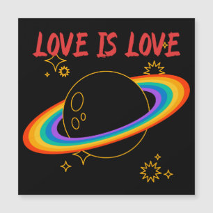 Liefde is liefde. Regenboog planeet. LGBTQ+ trots 