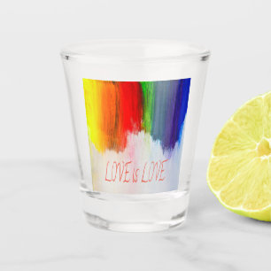 Liefde is Liefde Regenboog Pride LBGQT Shot Glas