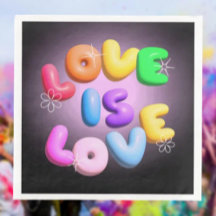 Liefde is Liefde: Regenboog Pride Papieren Servett