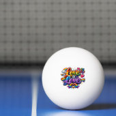 Liefde Is Liefde – Regenboog Pride Typografie Pingpongbal (Net)