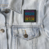 Liefde is Liefde Regenboog Pride Vierkante Button 5,1 Cm (In situ)