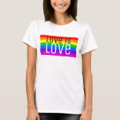 Liefde is liefde, regenboog t-shirt (Voorkant)