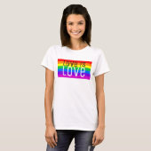 Liefde is liefde, regenboog t-shirt (Voorkant volledig)