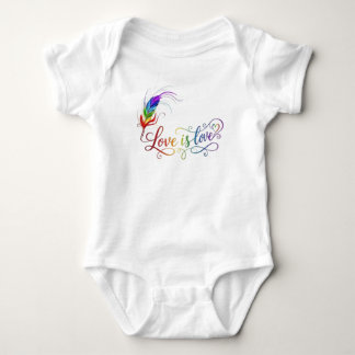 Liefde is Liefde Regenboog Veer Pride Baby Body Romper