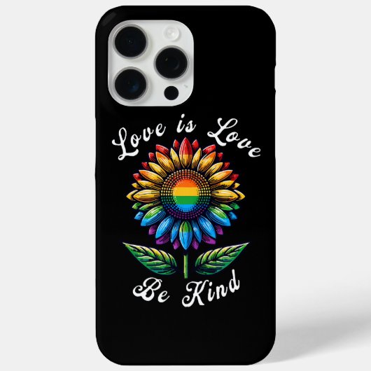 Liefde Is Liefde Regenboog Zonnebloem LGBT+ Gay Le Case-Mate iPhone Case (Achterkant)