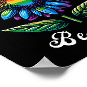 Liefde Is Liefde Regenboog Zonnebloem LGBT+ Gay Le Poster (Hoek)