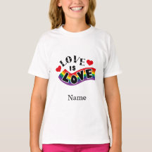 Liefde Is Liefde Regenbooglint Typografie met Hart