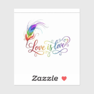 Liefde is Liefde Regenboogveer Geslachtsneutrale V Sticker