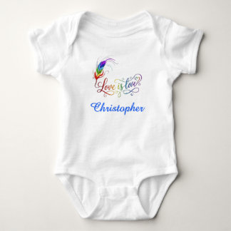 Liefde is Liefde Regenboogveer Persoonlijke Baby J Romper