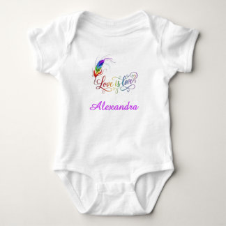 Liefde is Liefde Regenboogveer Persoonlijke Baby M Romper