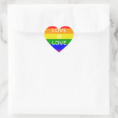 liefde is liefde Regenboogvlag Hart Sticker (Tas)