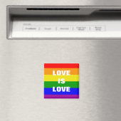 liefde is liefde Regenboogvlag Magneet (Insitu (Vaatwasser))