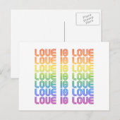 Liefde is Liefde Retro Briefkaart (Voorkant / Achterkant)