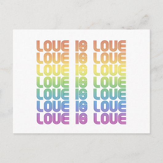 Liefde is Liefde Retro Briefkaart (Voorkant)