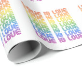 Liefde is Liefde Retro Cadeaupapier (Rol Hoek)