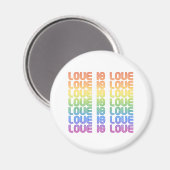 Liefde is Liefde Retro Magneet (Voorkant / Achterkant)
