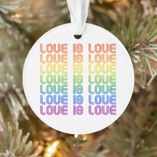 Liefde is Liefde Retro Ornament (Boom)