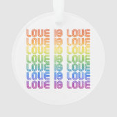 Liefde is Liefde Retro Ornament (achterkant)