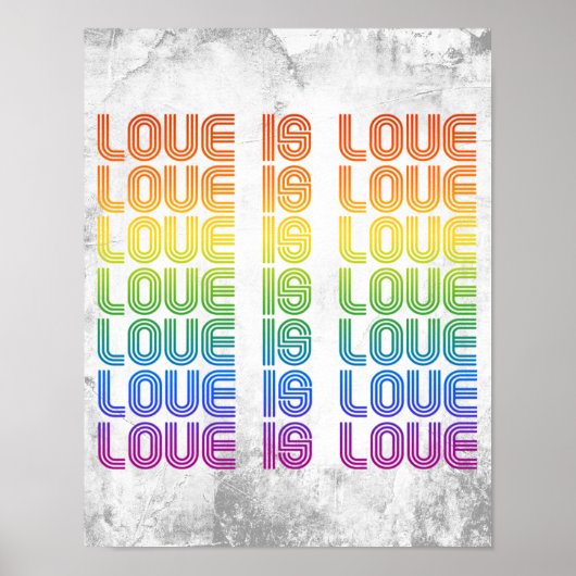 Liefde is Liefde Retro Poster (Voorkant)