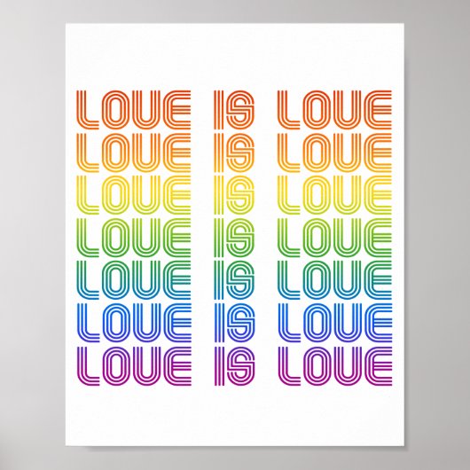 Liefde is Liefde Retro Poster (Voorkant)