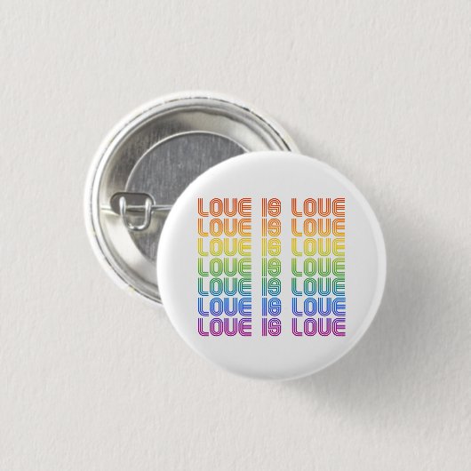 Liefde is Liefde Retro Ronde Button 3,2 Cm (Voorkant /achterkant)