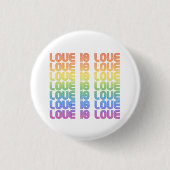 Liefde is Liefde Retro Ronde Button 3,2 Cm (Voorkant)