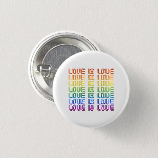 Liefde is Liefde Retro Ronde Button 3,2 Cm (Voorkant /achterkant)