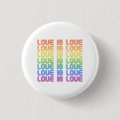 Liefde is Liefde Retro Ronde Button 3,2 Cm (Voorkant)