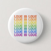 Liefde is Liefde Retro Ronde Button 5,7 Cm (Voorkant)