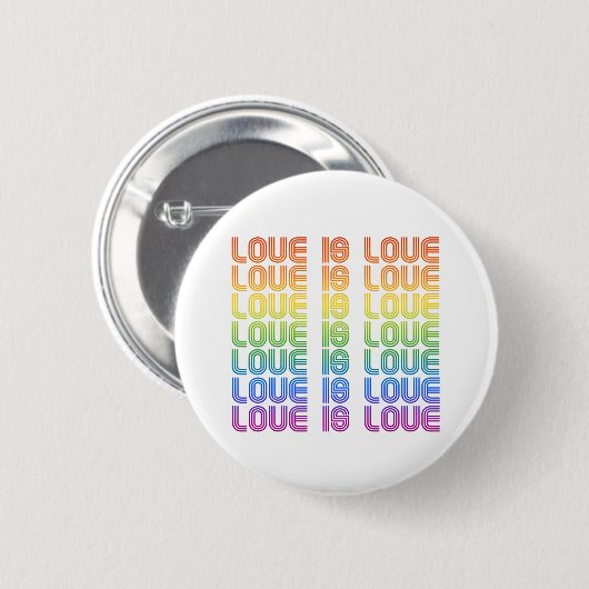 Liefde is Liefde Retro Ronde Button 5,7 Cm (Voorkant /achterkant)