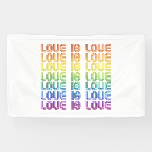 Liefde is Liefde Retro Spandoek (Horizontaal)