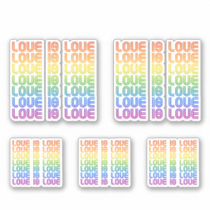 Liefde is Liefde Retro Sticker