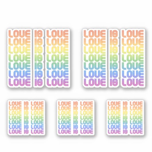 Liefde is Liefde Retro Sticker (Voorkant)