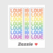 Liefde is Liefde Retro Sticker (Vel)
