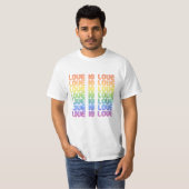 Liefde is Liefde Retro T-shirt (Voorkant volledig)