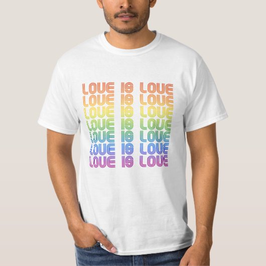 Liefde is Liefde Retro T-shirt (Voorkant)