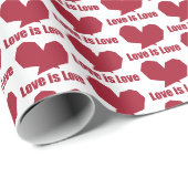 Liefde is liefde rode hart cadeaupapier (Rol Hoek)