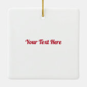 Liefde is liefde, rode harten keramisch ornament (Achterkant)