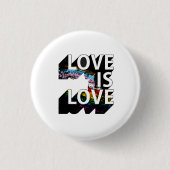 LIEFDE IS LIEFDE RONDE BUTTON 3,2 CM (Voorkant)
