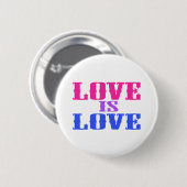 Liefde is liefde ronde button 5,7 cm (Voorkant /achterkant)