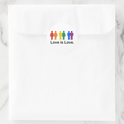 Liefde is liefde. ronde sticker (Tas)
