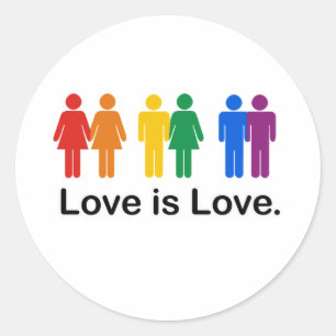 Liefde is Liefde Ronde Sticker