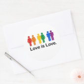 Liefde is Liefde Ronde Sticker (Envelop)