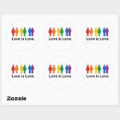 Liefde is Liefde Ronde Sticker (Vel)