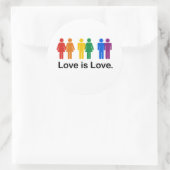 Liefde is Liefde Ronde Sticker (Tas)
