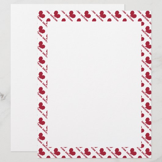 Liefde is liefde rood hart (Voorkant / Achterkant)