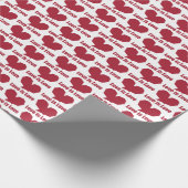 Liefde is liefde rood hart cadeaupapier (Hoek)