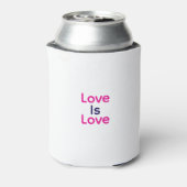 Liefde is liefde roze paarse kleurrijke pride LGBT Blikjeskoeler (Blikje Achterkant)