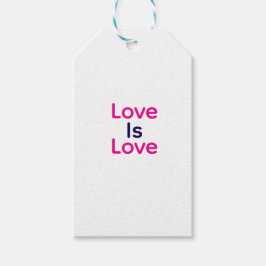 Liefde is liefde roze paarse kleurrijke pride LGBT Cadeaulabel